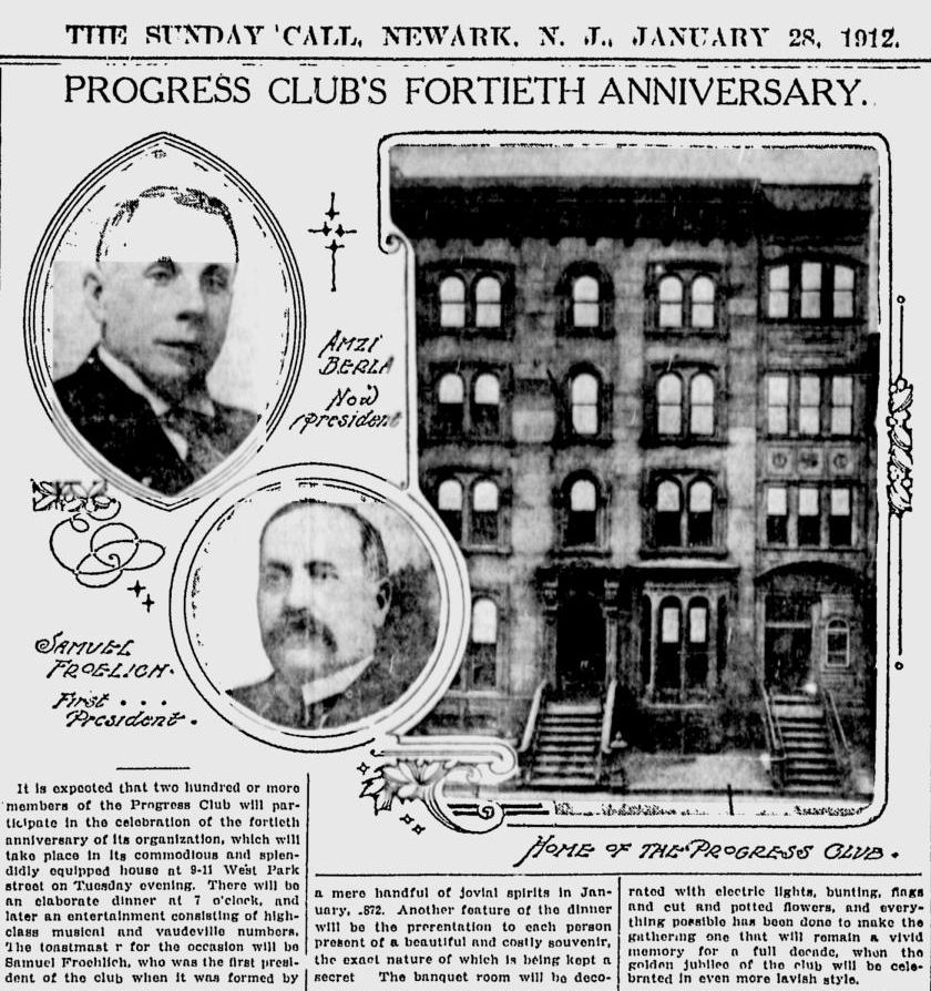 Progress Club's Fortieth Anniversary
January 28, 1912

