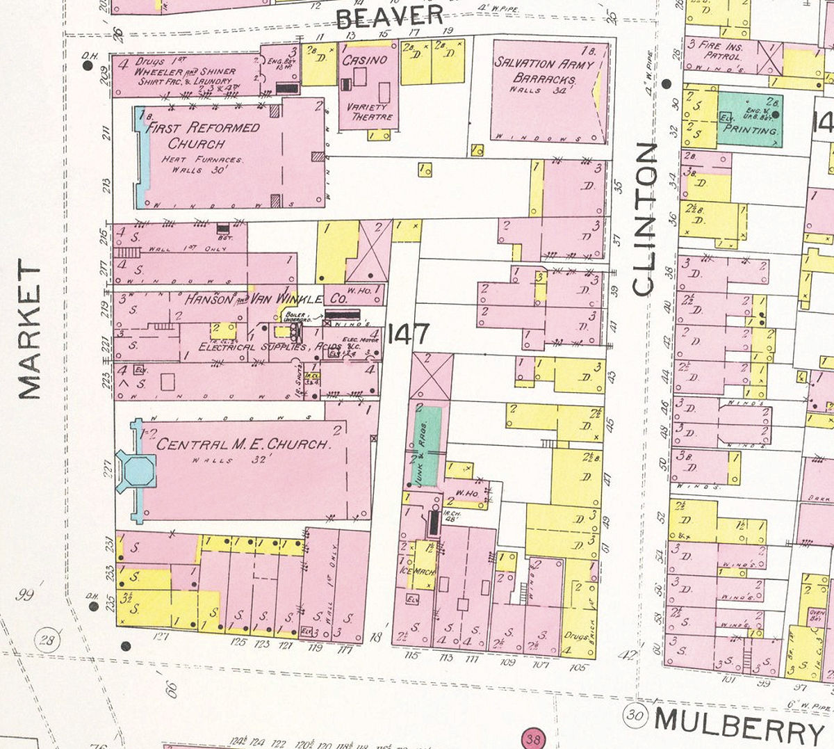 1892 Map
Salvation Army Barracks
