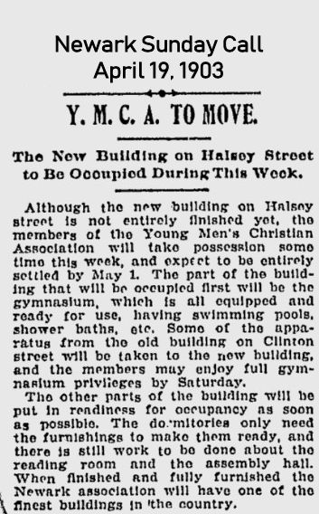 Y. M. C. A. to Move
April 19, 1903
