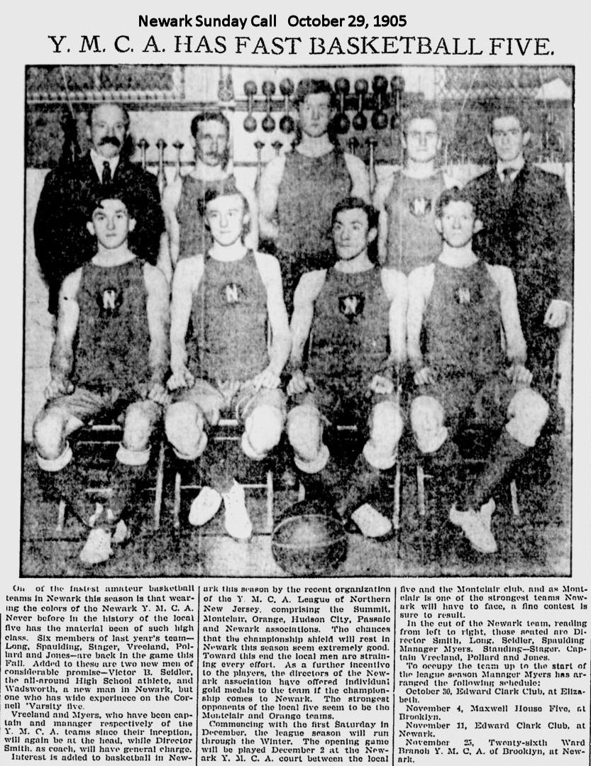 Y. M. C. A. has Fast Basketball Five
October 29, 1905
