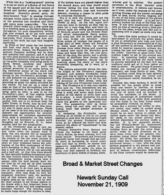 Broad & Market Street Changes
November 21, 1909
