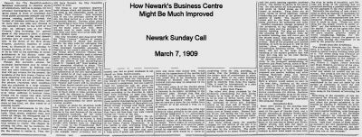How Newark's Business Centre Might be Much Improved
March 7, 1909
(Click on image for enlargement)
