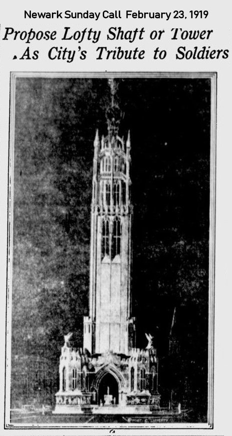 Propose Lofty Shaft or Tower as City's Tribute to Soldiers
February 23, 1919
