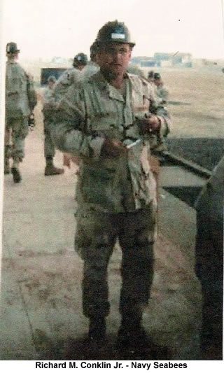 Conklin Jr., Richard
Navy Seabees, now serving in Kuwait
