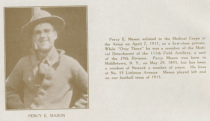 Mason, Percy E.
From "World War Veterans of the Phi Epsilon Club" 
1919  

