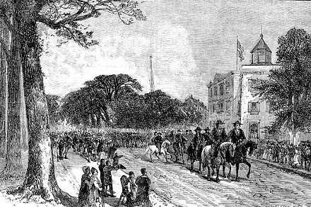 Washington's Army Entering Newark
