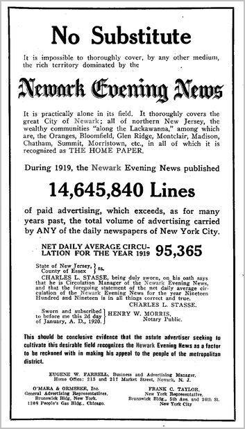 Circulation Ad from 1920
Image from Gonzalo Alberto
