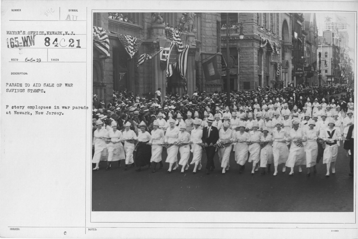 Factory Employees in War Parade
