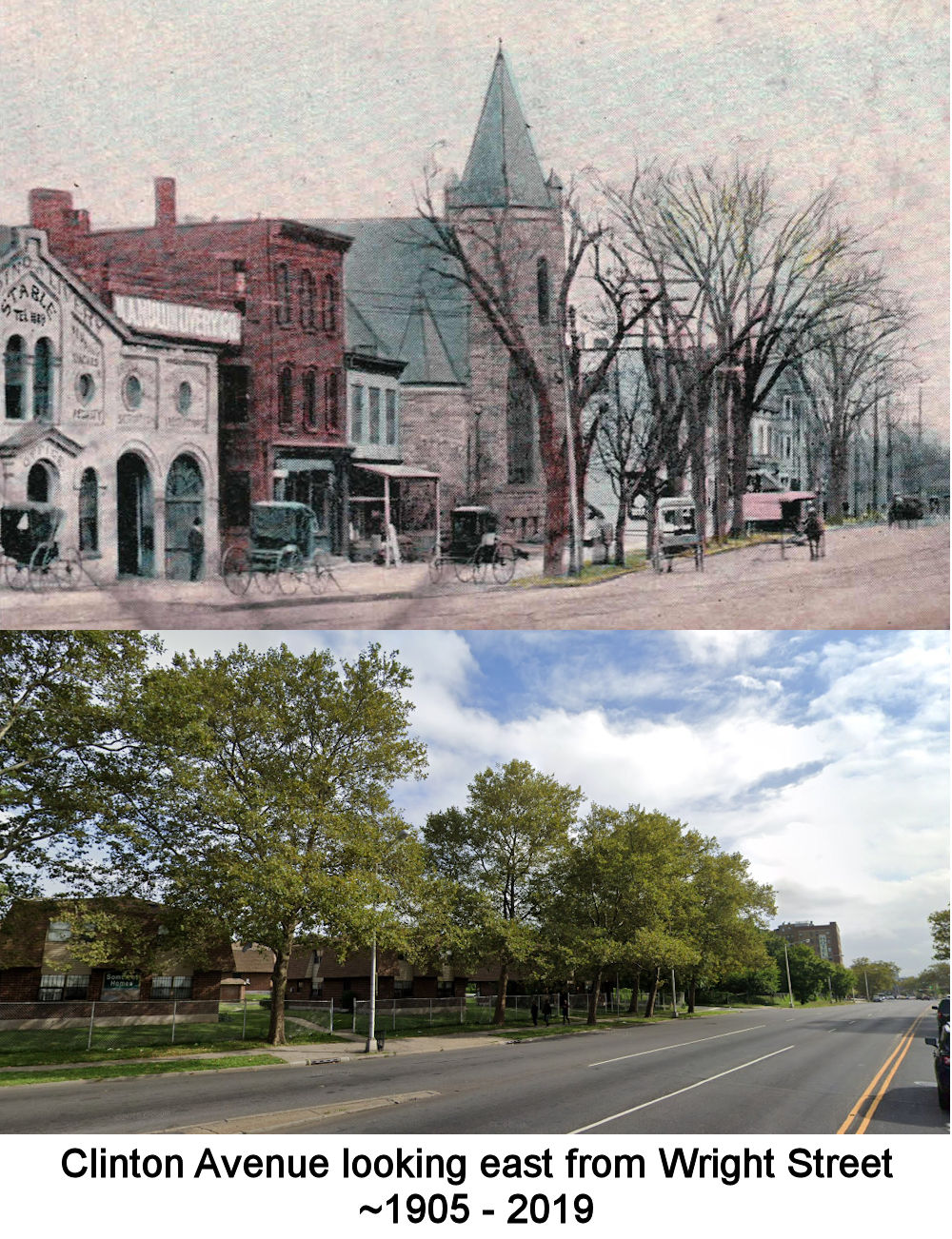 Clinton Avenue at Wright Street
