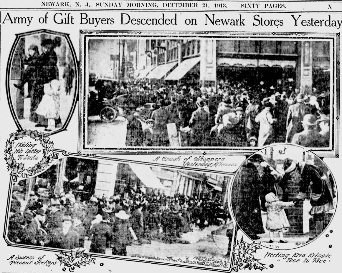 Army of Gift Buyers Descended on Newark Stores Yesterday
1913
