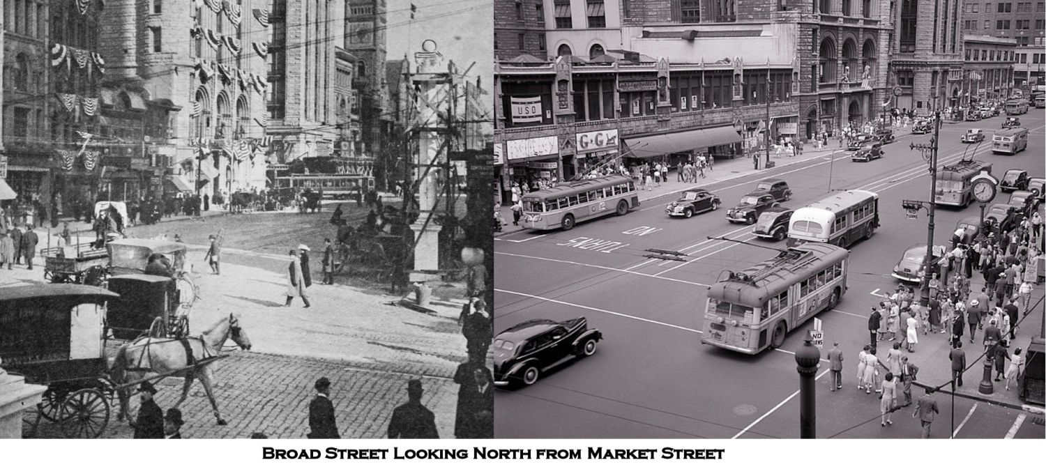 Broad Street Looking North from Market Street
