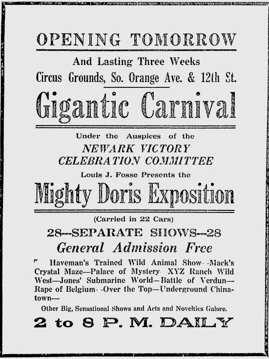 August 10, 1919
Gigantic Carnival
