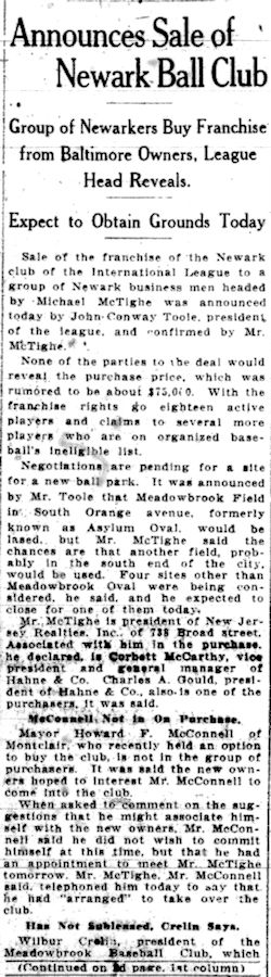 December 7, 1923 Part 1
From the Newark Evening News
