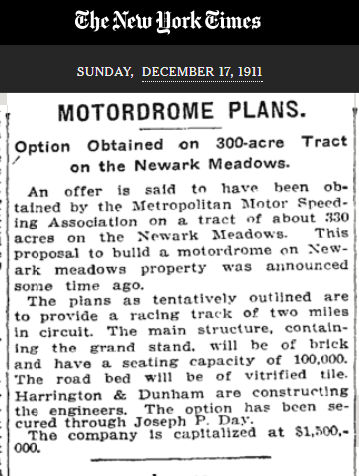 Motordrome Plans
December 17, 1911
New York Times
