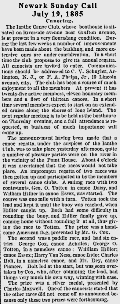 Canoeing
July 19, 1885

