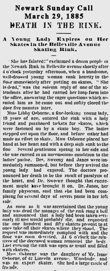 Death in the Rink
March 29, 1885
