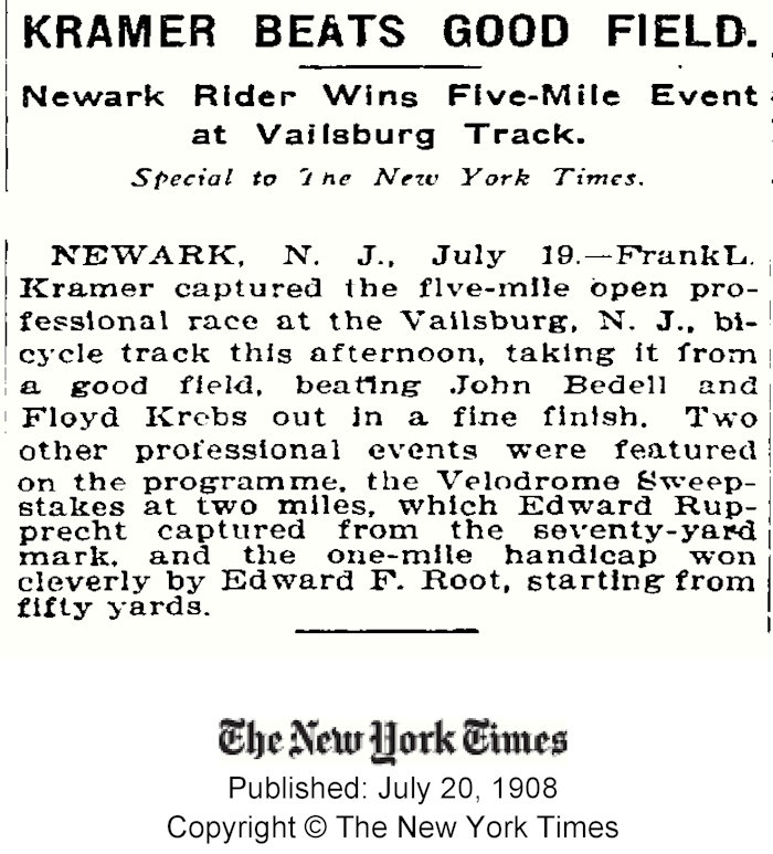 1908-07-20
Kramer Beats Good Field
