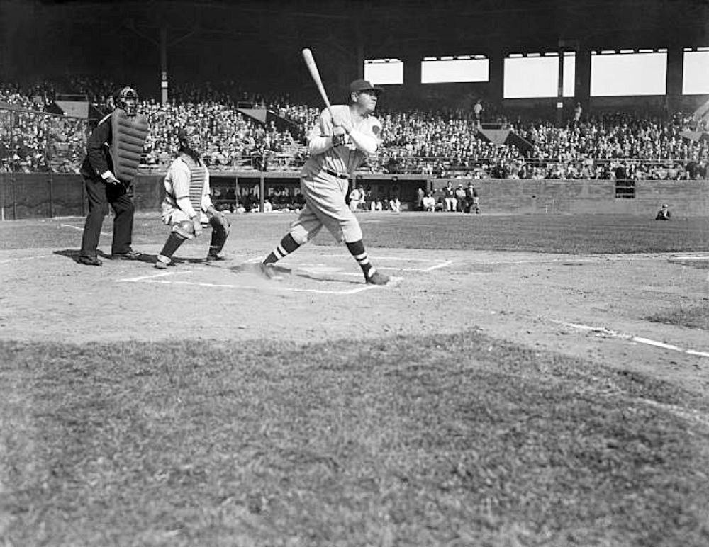 Babe Ruth
The Newark Bears vs. the Boston Braves at Ruppert Field. Photo shows Babe Ruth (Boston Braves) as he 'slams one out of the park.'

Photo from Bettmann/Getty Images

