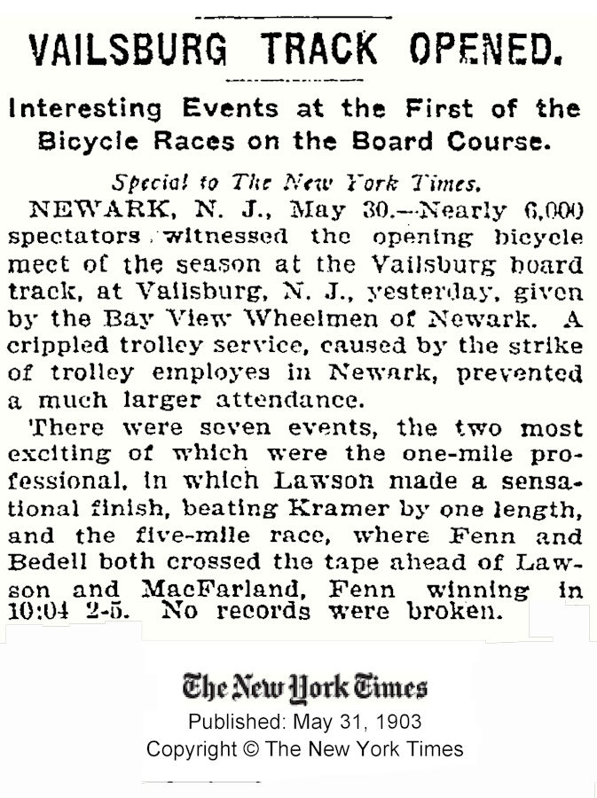 1903-05-31
Vailsburg Track Opened
