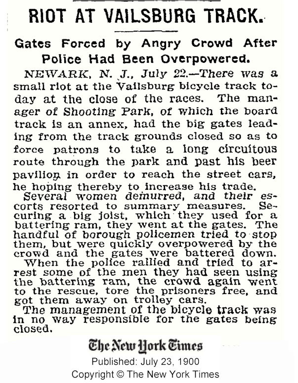 1900-07-23
Riot at Vailsburg Track
