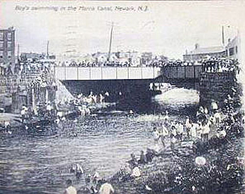 Boy's swimming in the Morris Canal
Postcard
