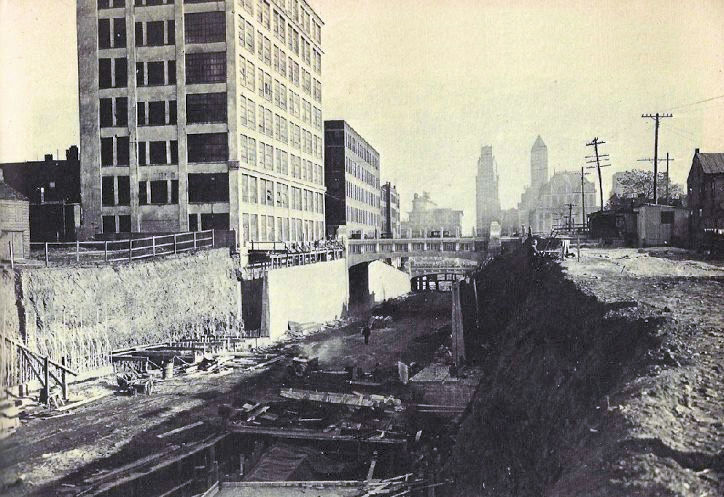 Digging out the canal for Raymond Blvd and the City Subway
