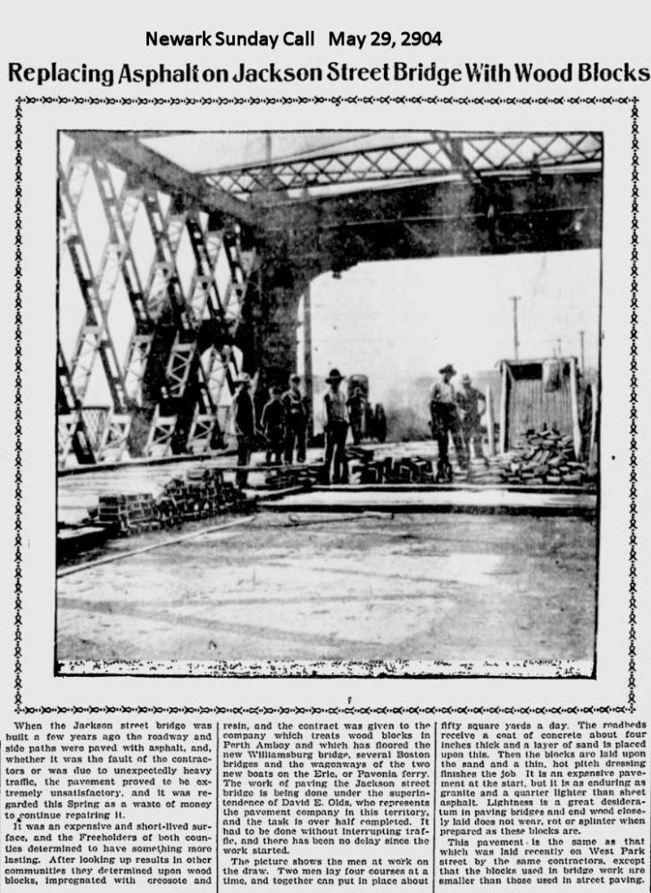Replacing Asphalt on Jackson Street Bridge with Wood Blocks
May 29, 1904
