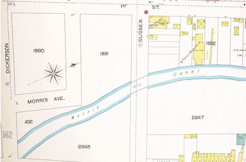 Sussex Avenue Bridge
1892 Map
