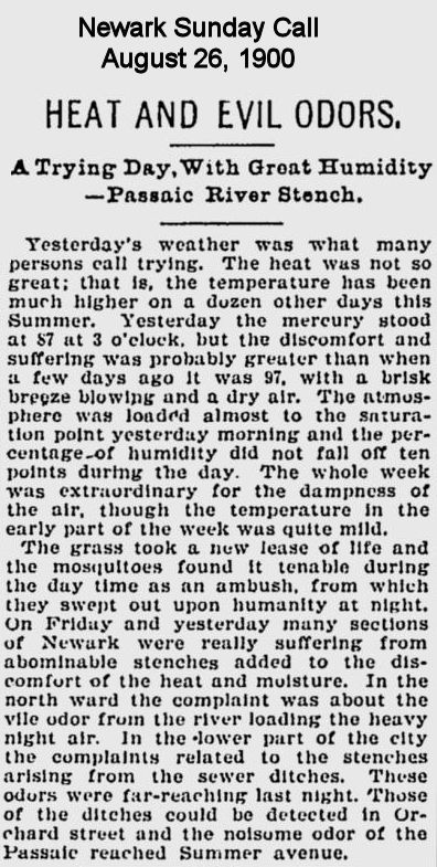 Heat and Evil Odors
August 26, 1900
