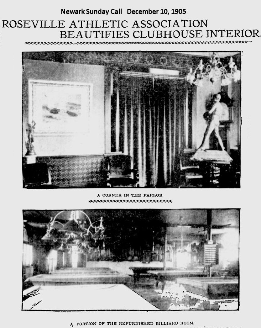 Roseville Athletic Association Beautifies Clubhouse Interior
December 10, 1905
