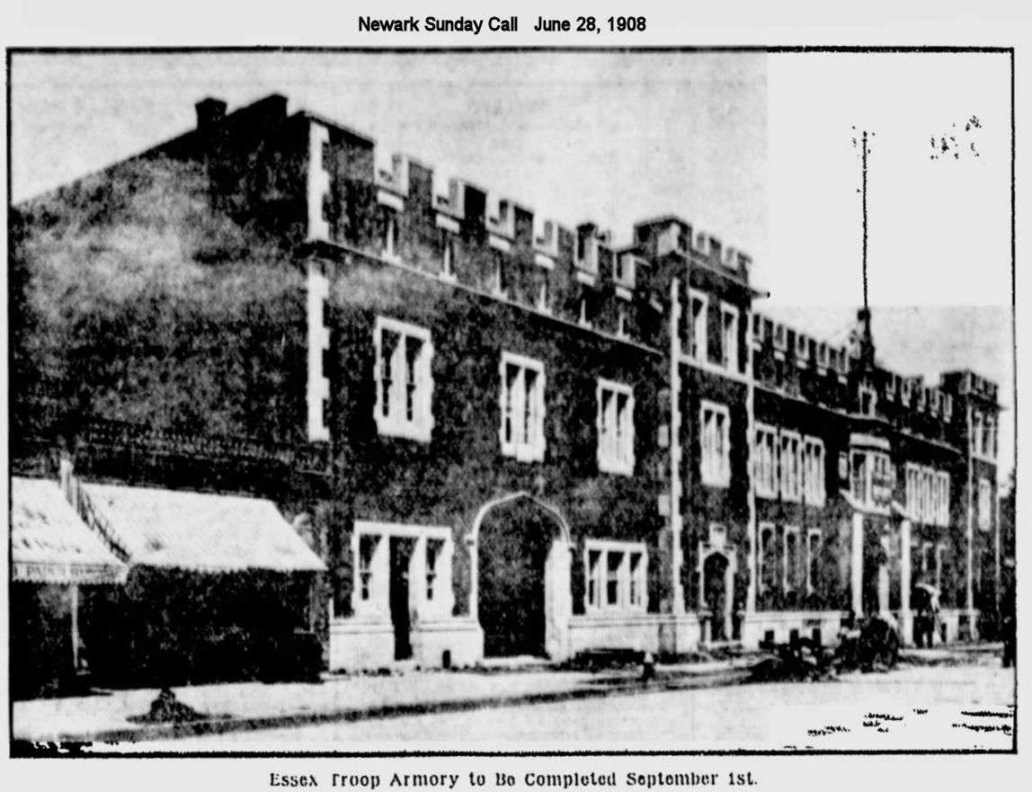 Essex Troop Armory to be Completed September 1, 1908
