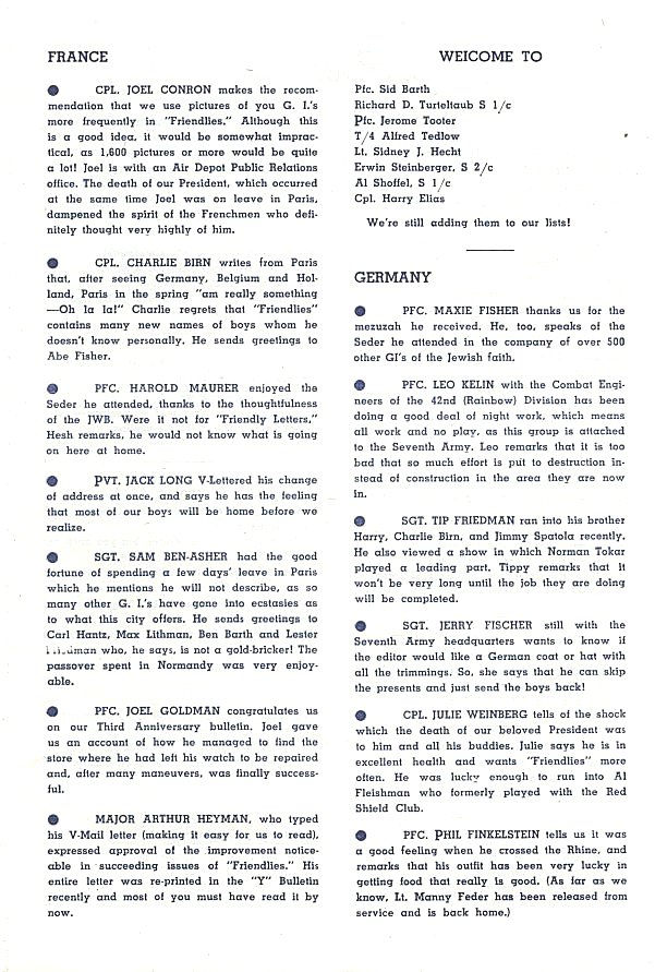 Page 3
Published by the Newark Y. M. & Y. W. H. A. for Men and Women
in the Armed Forces from Essex County.

Submitted by Nat Bodian
