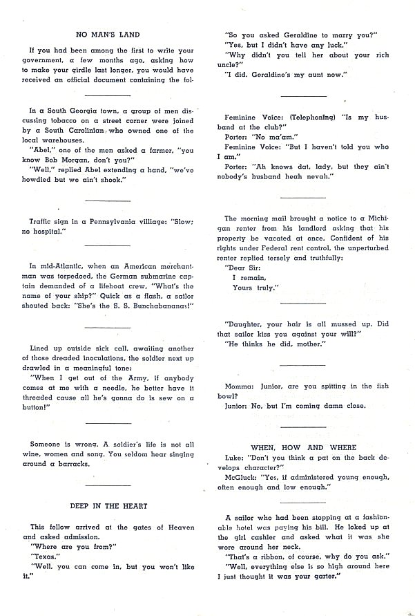 Page 14
Published by the Newark Y. M. & Y. W. H. A. for Men and Women
in the Armed Forces from Essex County.

Submitted by Nat Bodian
