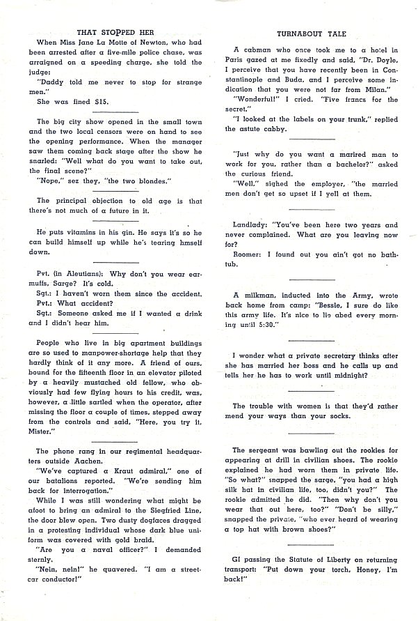 Page 15
Published by the Newark Y. M. & Y. W. H. A. for Men and Women
in the Armed Forces from Essex County.

Submitted by Nat Bodian
