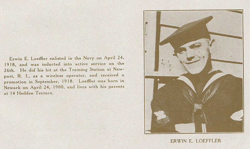 Loeffler, Erwin E.
From World War Veterans of the Phi Epsilon Club 1919
