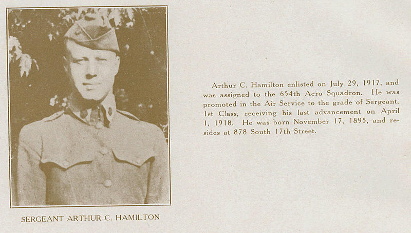 Hamilton, Sergeant Arthur C.
From "World War Veterans of the Phi Epsilon Club"
