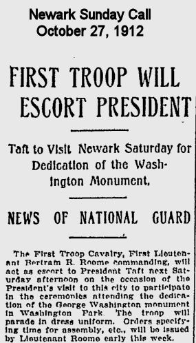 First Troop Will Escort President
