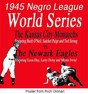 1945
Bob Luke, a Negro Leagues Author, writes that the series actually occured a year later in 1946, the fist and only year the Eagles appeared in a World Series.  They won, four games to three.
