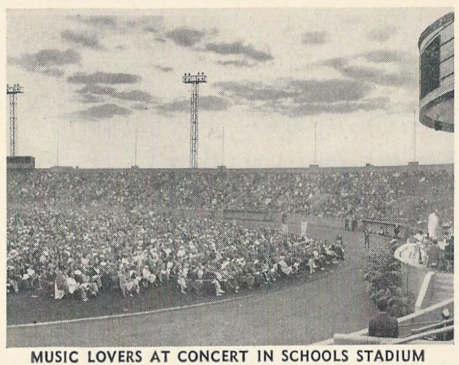 Music Lovers at Concert in Schools Stadium
Photo from Newark City of Opportunity Municipal Yearbook 1945-46
