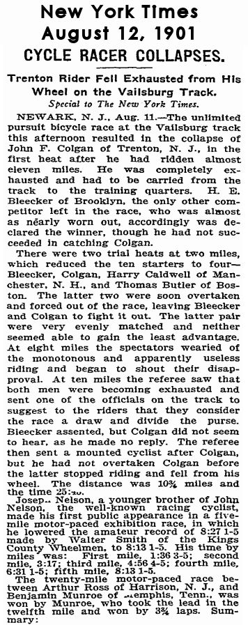1901-08-12
Cycle Racer Collapses
