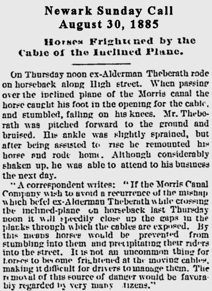Horses Frightened by the Cable of the Inclined Plane
August 30, 1885
