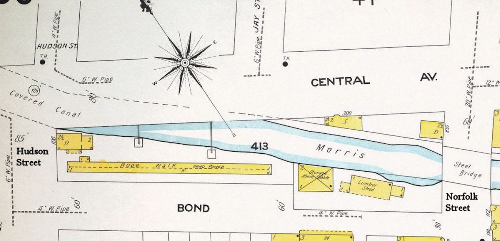 Central Avenue, Norfolk Street
1908 Map
