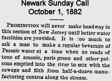 Polluted Items
October 1, 1882
Newark Sunday Call
